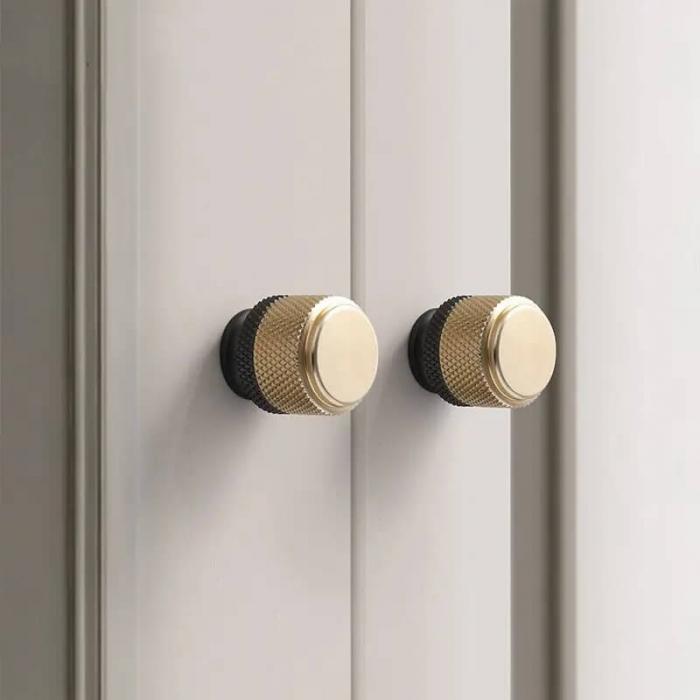 Buton mobila ZA012 25x27 mm, auriu + gri [3]