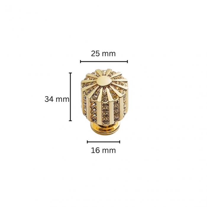 Buton mobila ZA013 25x34 mm, gold [2]