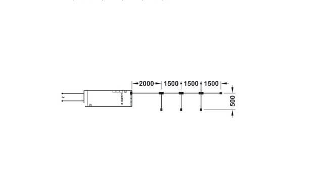 Cablu prelungitor 4xMini Amp, 6500 mm, max. 4 corpuri de iluminat, 12 V [2]
