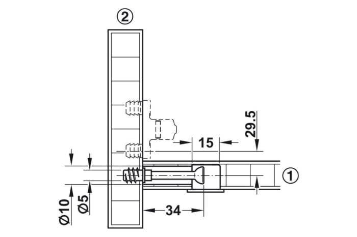 Cama demontabili Hafele Minifix 15 mm [4]