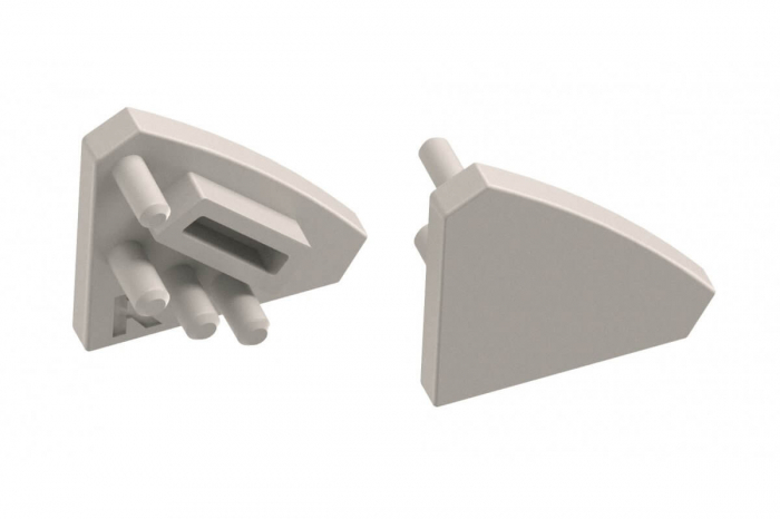 Capac lateral profil banda led GLAX pentru colt, champagne - 10 buc. [2]