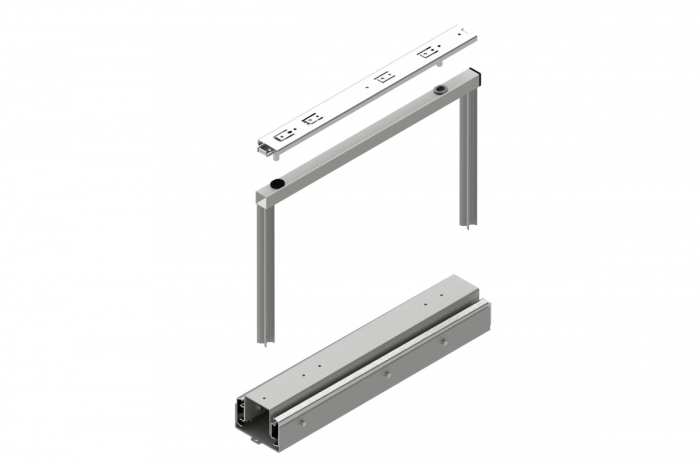 Coloana culisanta 300 mm MAXIMA PURO, 1900 - 2100 mm, 6 rafturi, 100 kg, soft-close [2]