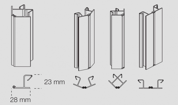 Coltar flexibil plinta H 100 mm, negru mat [2]