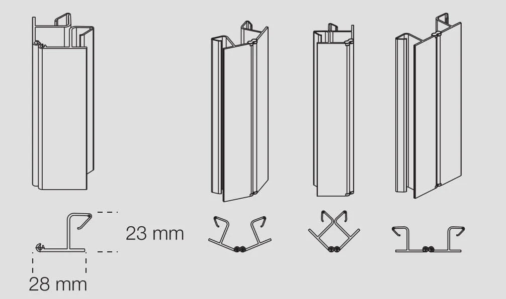 Coltar flexibil plinta H 150 mm, negru mat [2]