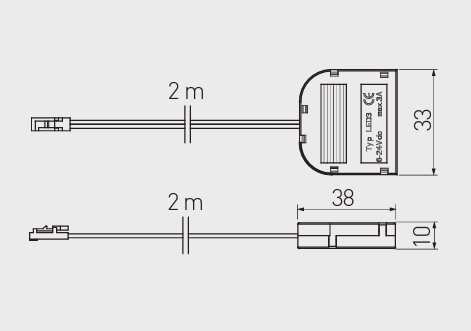 Conector banda led 3 prize Mini Amp, 6-24V, max. 3A, cablu 2 ml inclus [2]