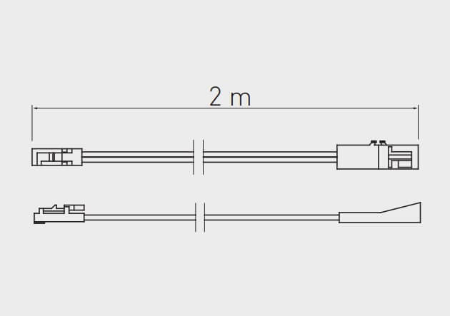 Conector banda led MiniAmp 12V, 3A, IP20, cablu 2 ml [2]
