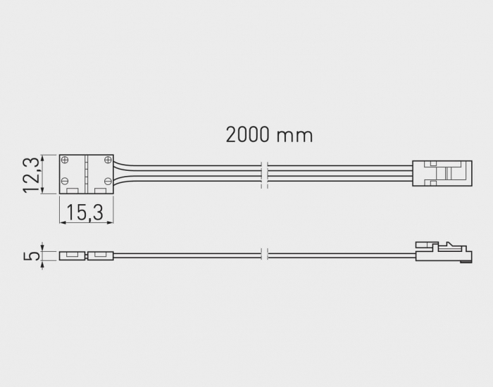 Conector XC11 pentru banda led 8 mm, MiniAmp si cablu 2 ml incluse [2]