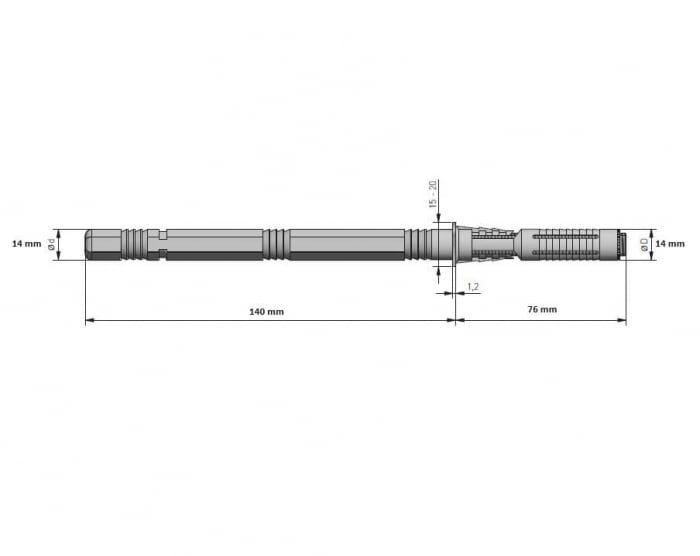 Consola raft (polita) ascunsa CLEAR 140 mm, 25 kg, maro [2]