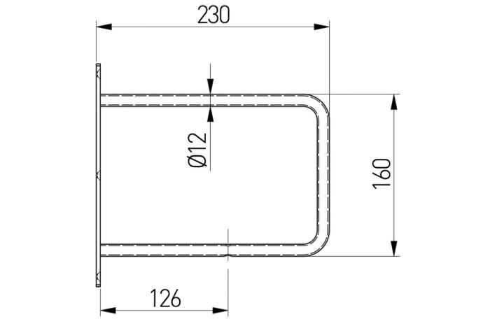 Consola raft (polita) BELT 220x230 mm, negru mat [6]