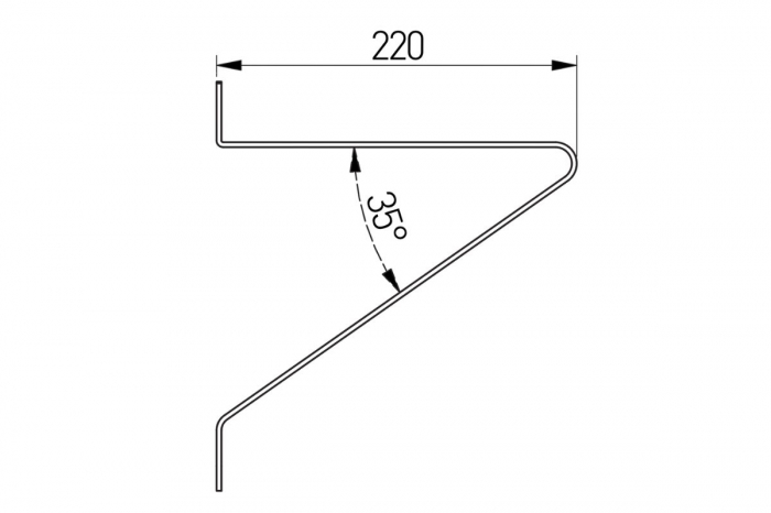 Podpórka pod półkę GALA 250x220 mm, czarny [5]