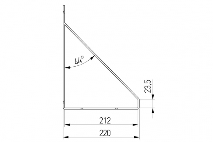Consola raft (polita) GINO 300x220 mm, negru mat [6]