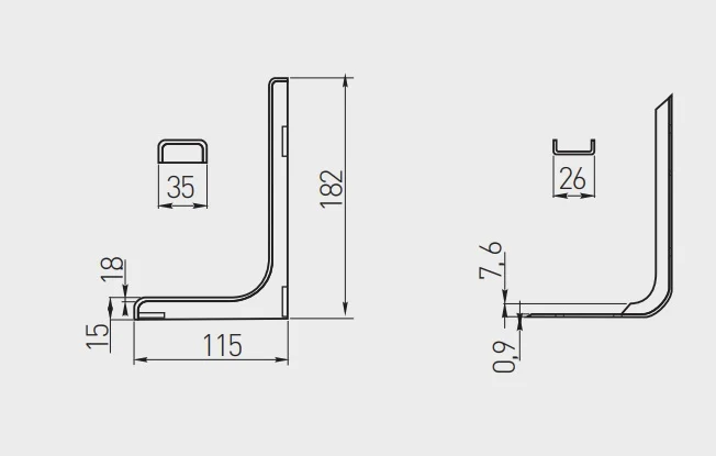 Consola raft (polita) WS24, 143x235 mm, set 2 buc, alb [2]