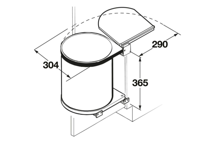 Cos de gunoi pivotant Hailo AS Mono 15 litri [3]