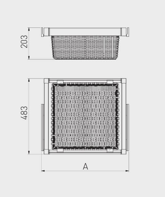 Cos dressing ELITE ratan, soft close, antracit [3]