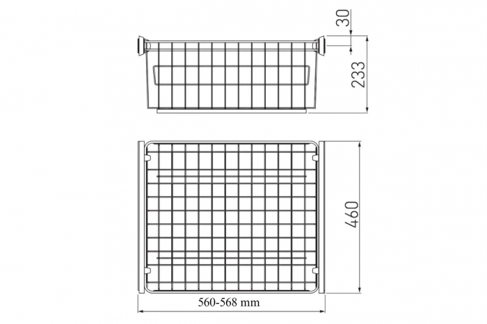 Cos dressing SMART 600 mm, soft-close, antracit [3]