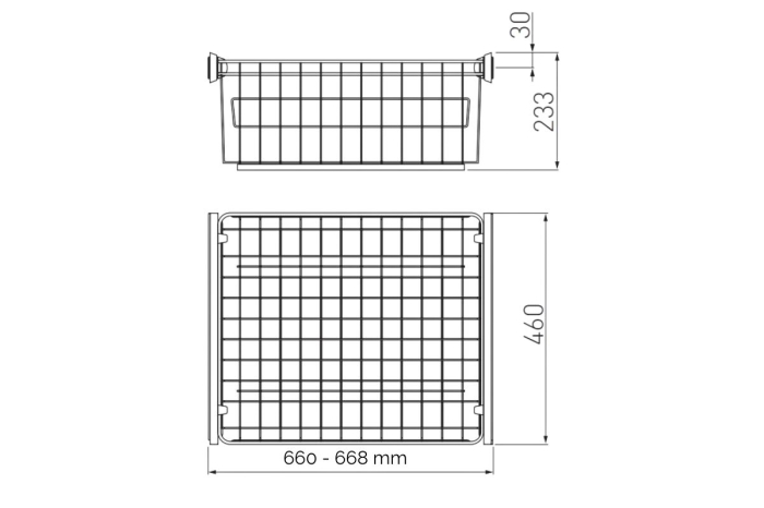 Cos dressing SMART 700 mm, soft-close, antracit [3]