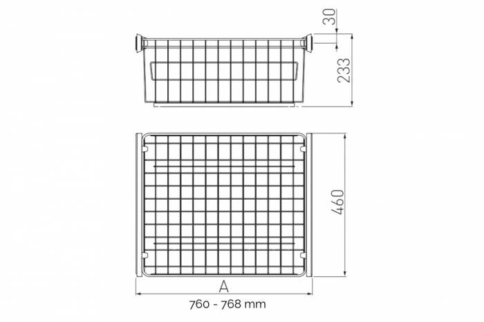 Cos dressing SMART 800 mm, soft-close, alb [3]