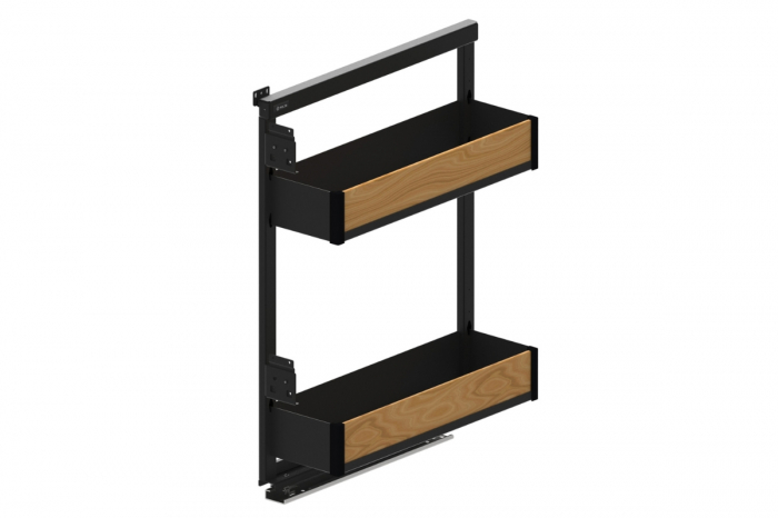 Cos jolly 150 mm Maxima PURO, soft-close, 12 kg, lemn + metal, stanga, negru mat [1]