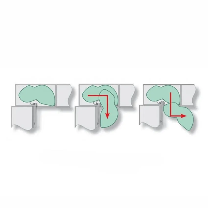 Cos Jolly carusel pentru colt, dreapta, corp mobilier 1200 mm, cromat [2]