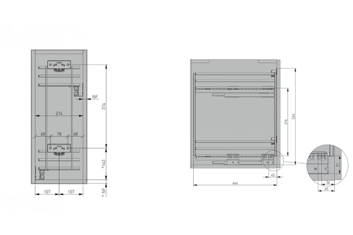Cos Jolly Movix 250 mm, cromat - FARA glisiere [2]