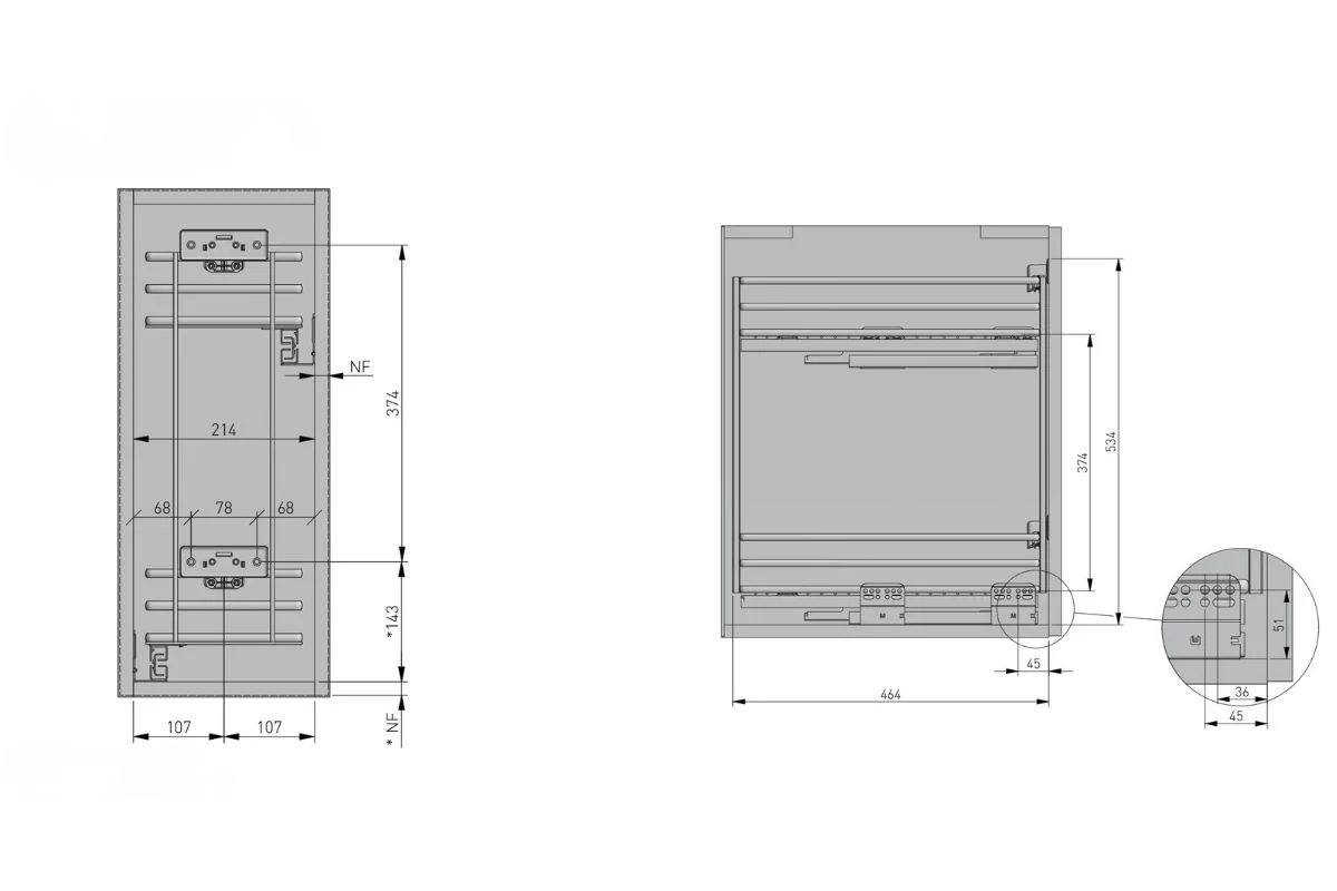Cos Jolly Movix 250 mm, soft-close, 15 kg, crom [3]