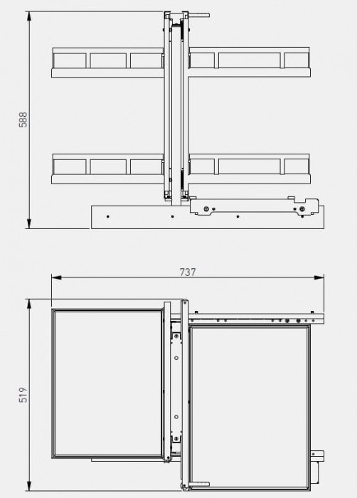 Cos jolly pentru colt MovixPro Magic Corner WMC450, crom [4]