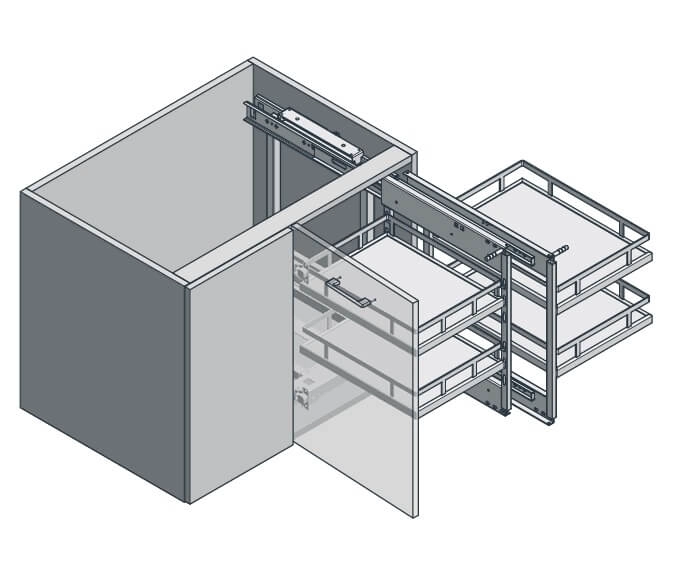 Cos jolly pentru colt MovixPro Magic Corner WMC450, crom [3]