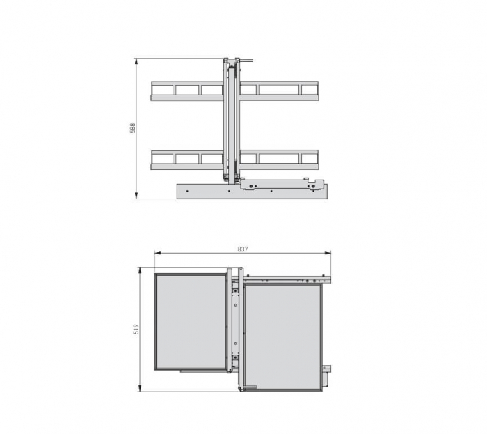 Cos jolly pentru colt MovixPro Magic Corner WMC500, crom [4]