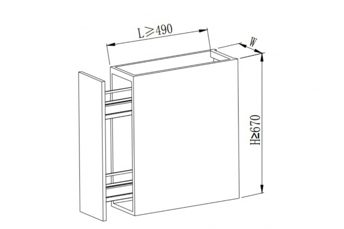 Cos jolly PREMIUM soft-close, extragere totala, antracit [3]