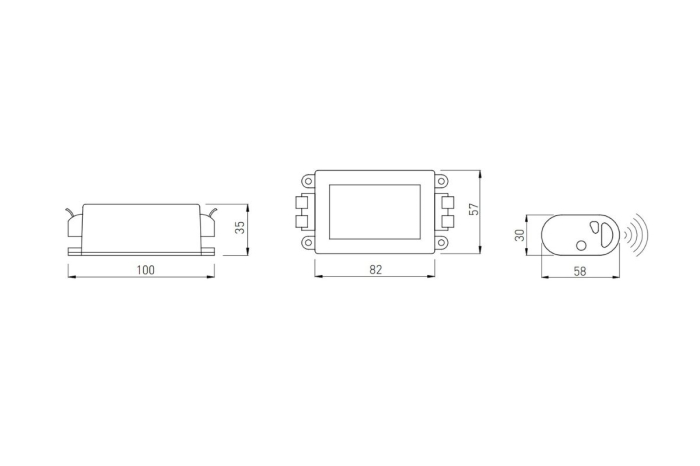 Dimmer banda LED cu telecomanda, 12-24V, 8A, max. 90-180 W, negru [2]