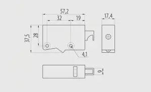 Element suspendare corp mobilier, maro [2]