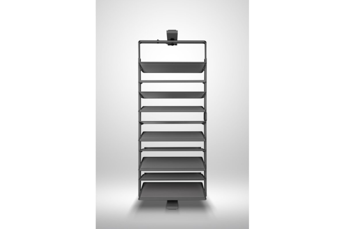 Suport pantofi rotativ ELITE, 10 rafturi, H1610-1760 mm, soft-close, antracit [5]