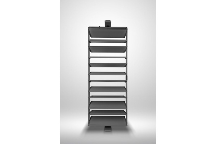 Suport pantofi rotativ ELITE, 12 rafturi, H1890-2040 mm, soft-close, antracit [5]