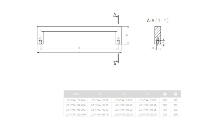 Maner mobila NYXA 128 mm, casmir [4]