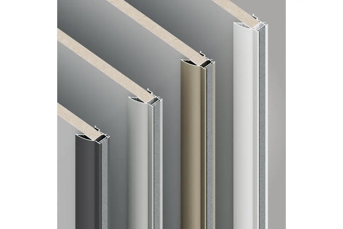 Profil maner NOVO S 2.7 m, pal 16/18 mm, sticla 4 mm, negru mat [2]