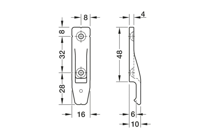Conector Pacofix SF / DF-L, fixare pe placa [2]