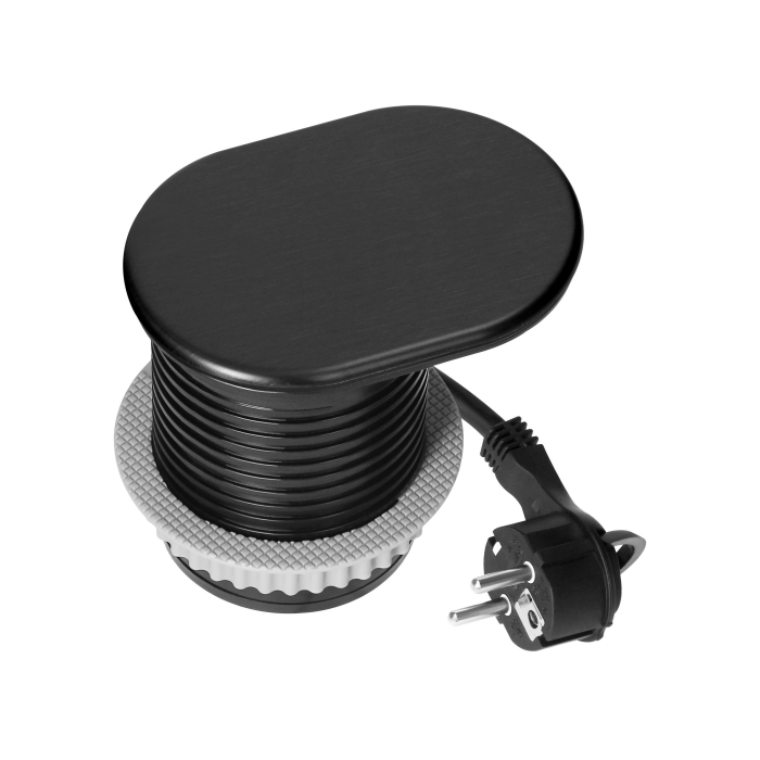 Priza SLIDE Schuko, USB A + C, cablu 1.9 m, 60 mm, negru mat [4]