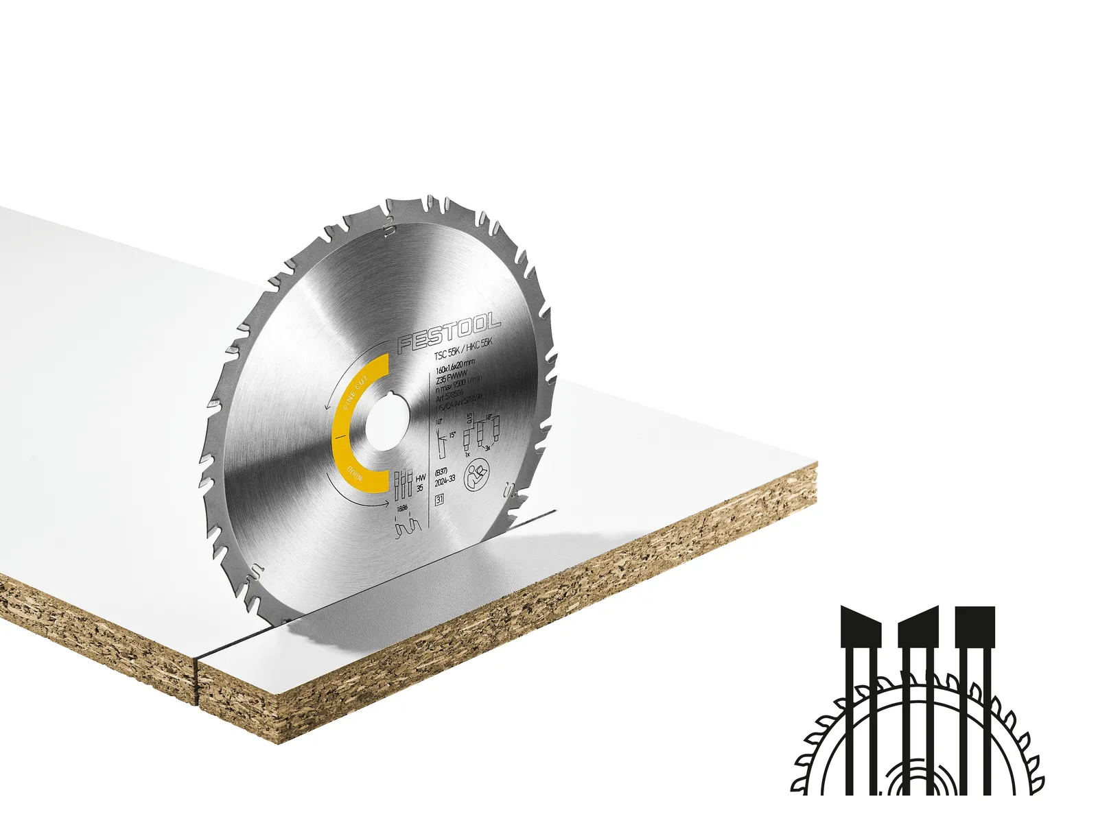 Panza de fierastrau HW 160x1,6x20 FWWW35 WOOD FINE CUT [2]