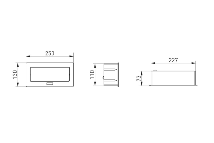 Priza incorporabila SOFT, 2 x Schuko, USB A + C, cablu 1.5 m, gri [3]