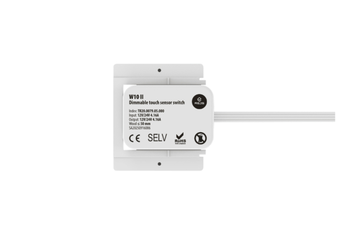 Intrerupator ascuns sub blat W10 II, cu senzor, dimabil, 12V/24V, max 50W, cablu 1 m [2]