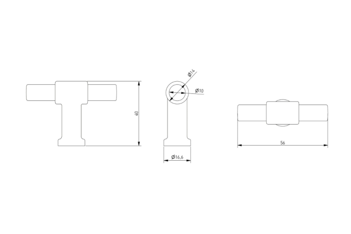 Buton mobila LAVI, 56x40 mm, ZnAl, auriu periat [3]