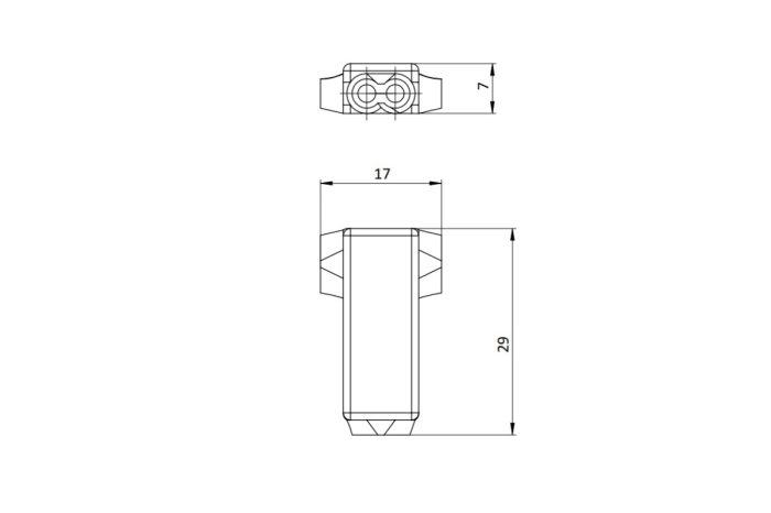 Conector rapid T, ramificatie cu 2 fire, 12/24/230 V, 9 A max, IP20 [3]