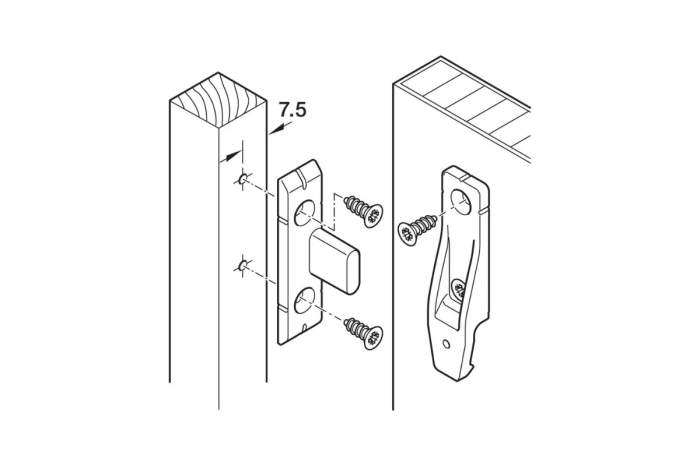 Conector Pacofix SF / DF-L, fixare pe placa [3]
