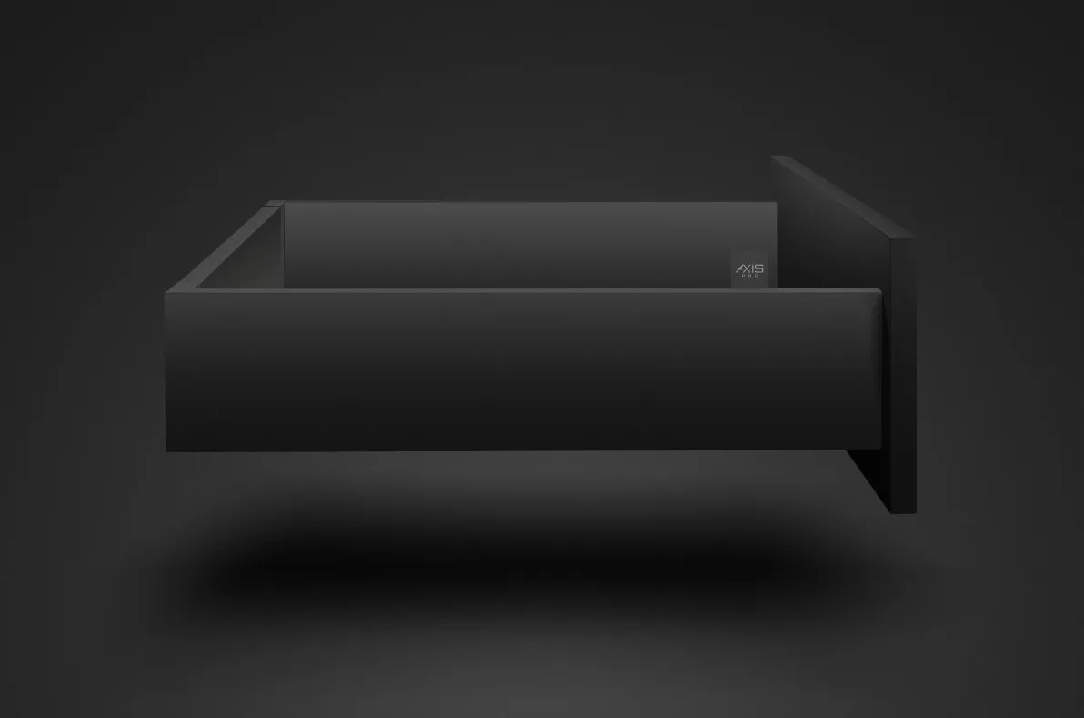 Sertar AxisPro H120 mm, 500 mm, soft-close, extragere totala, 40 kg, negru mat [3]