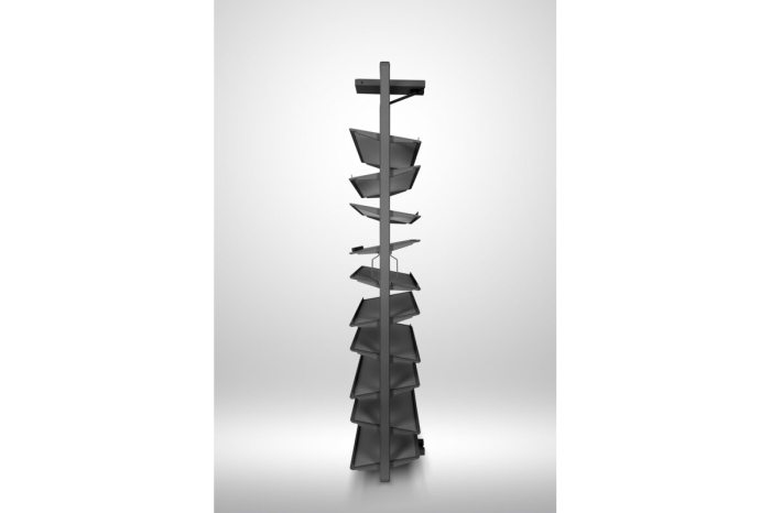 Suport pantofi rotativ ELITE, 10 rafturi, H1610-1760 mm, soft-close, antracit [6]