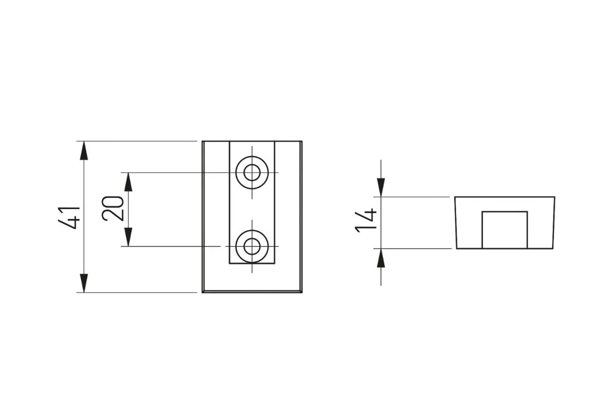 Bara haine dreptunghiulara B, 33x12 mm, 3 m, suport inclus, negru mat [3]