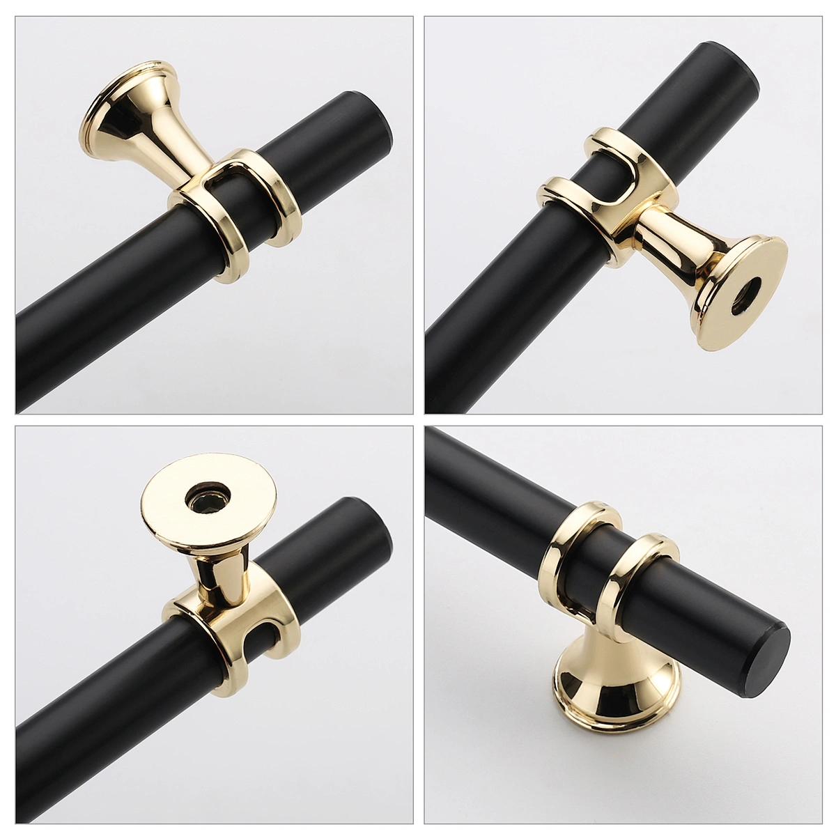 Maner mobila GOLD RING, negru + auriu [2]