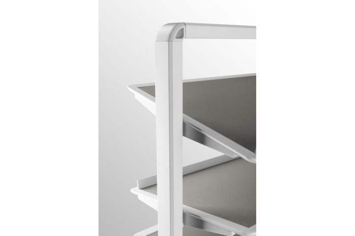 Suport pantofi rotativ ELITE, 10 rafturi, H1610-1760 mm, soft-close, alb [6]