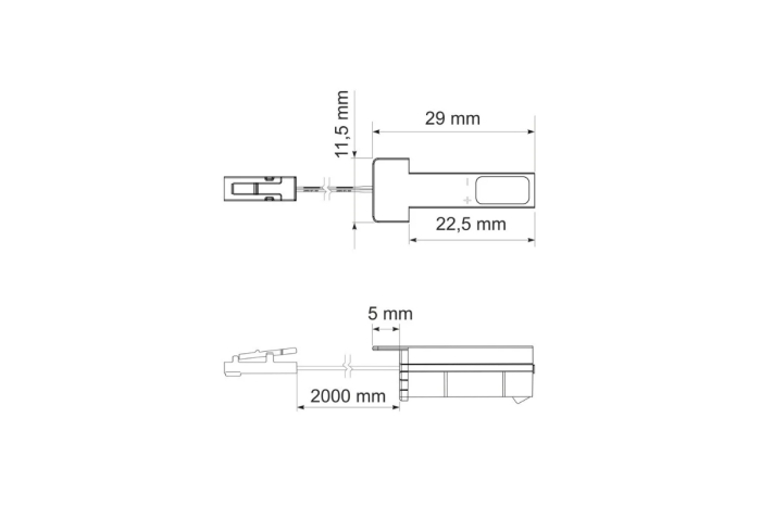 Senzor de proximitate profil LED VELA, 12V, max. 30W, cablu 2 m [4]