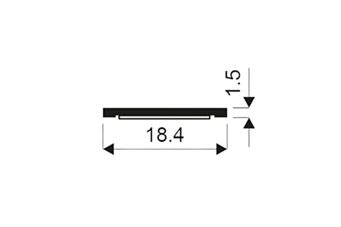 Profil platbanda S18, autoadeziv, 3 m, gri [3]